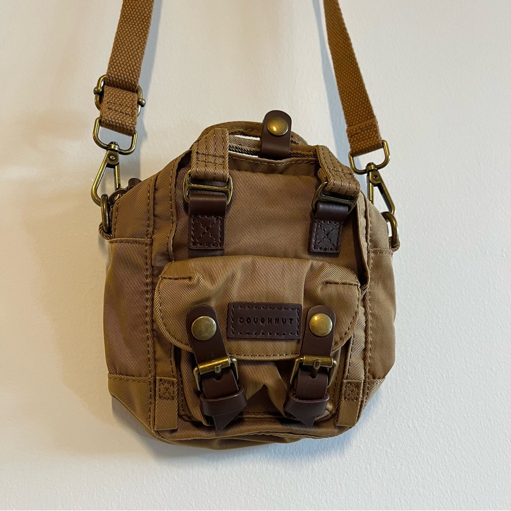 Doughnut Khaki Macaroon Tiny Crossbody Bag
